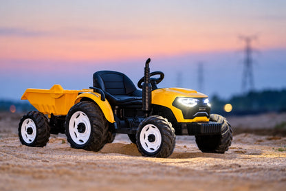 Traktor Elektrik për Fëmijë Speed Track 24V me Rimorkio, EVA dhe Telekomandë
