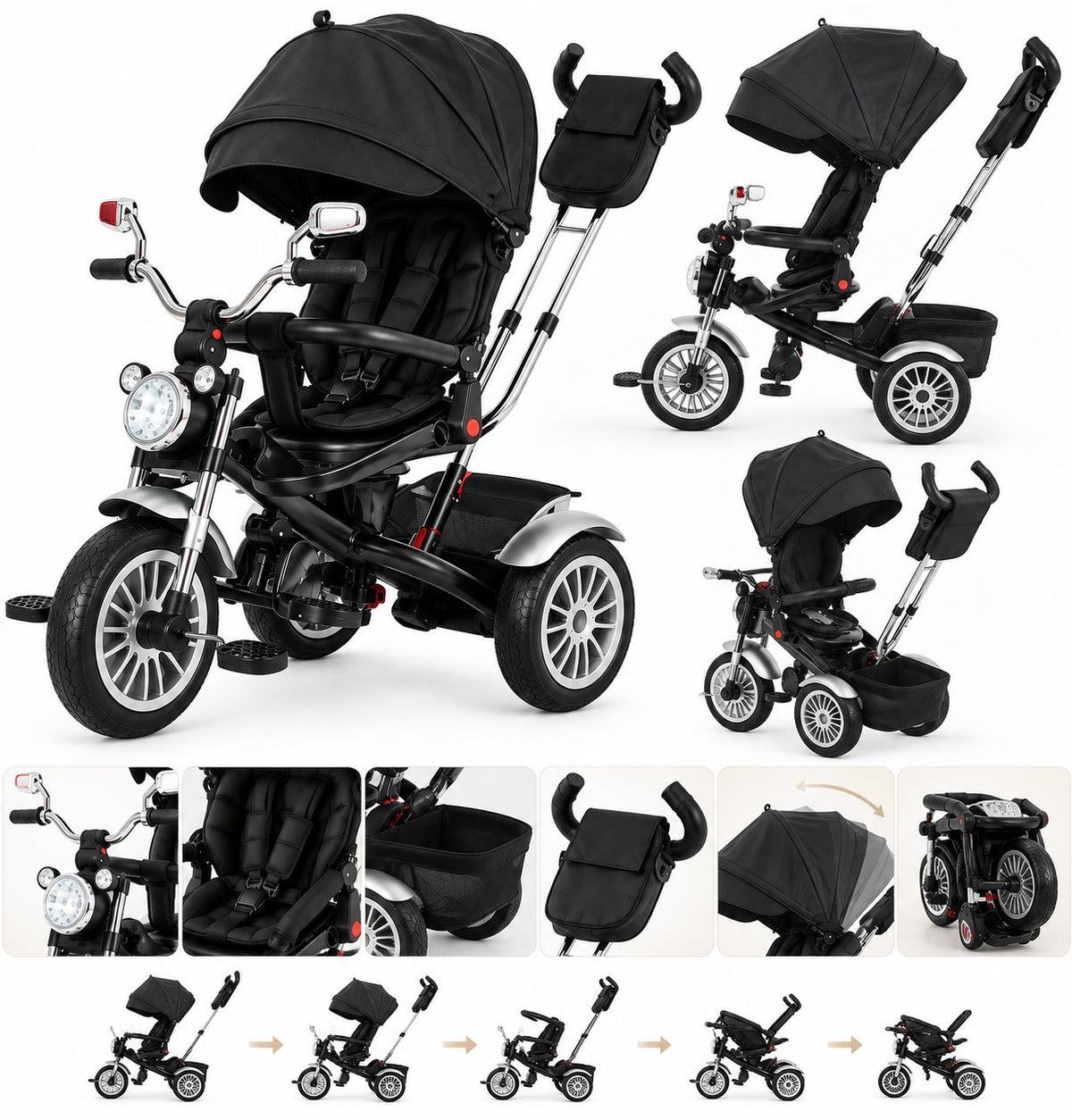 Triçikletë Chopper për Fëmijë Multifunksionale | Deri 35 kg