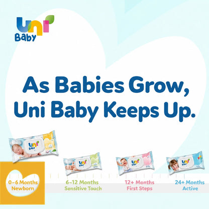 Uni Baby Newborn – Peceta të Lagura për të Porsalindur, 3 × 120 Copë