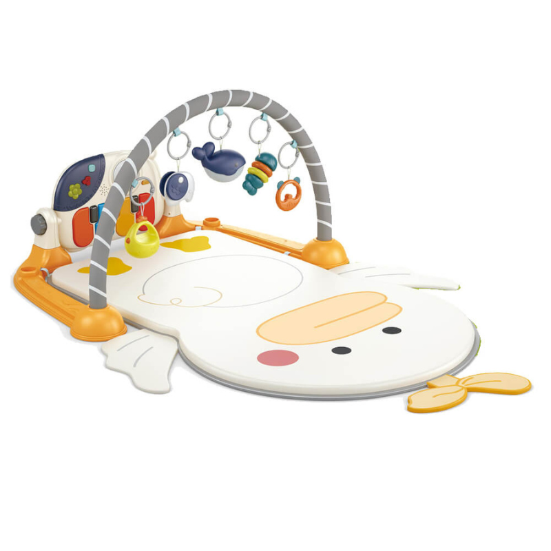 Vendlojë 3-në-1 për Bebe me Piano Muzikore dhe 5 Lodra të Varura – Baby Play Gym
