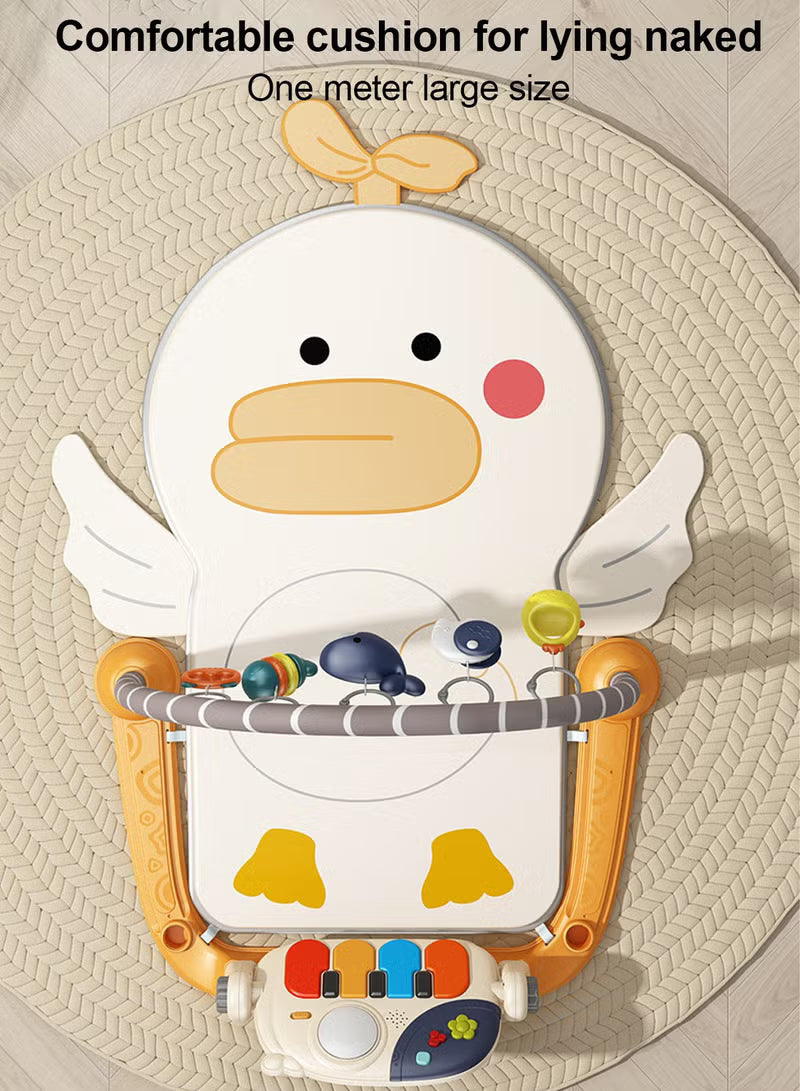 Vendlojë 3-në-1 për Bebe me Piano Muzikore dhe 5 Lodra të Varura – Baby Play Gym