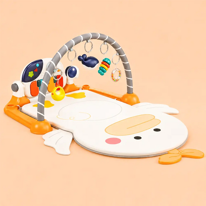 Vendlojë 3-në-1 për Bebe me Piano Muzikore dhe 5 Lodra të Varura – Baby Play Gym