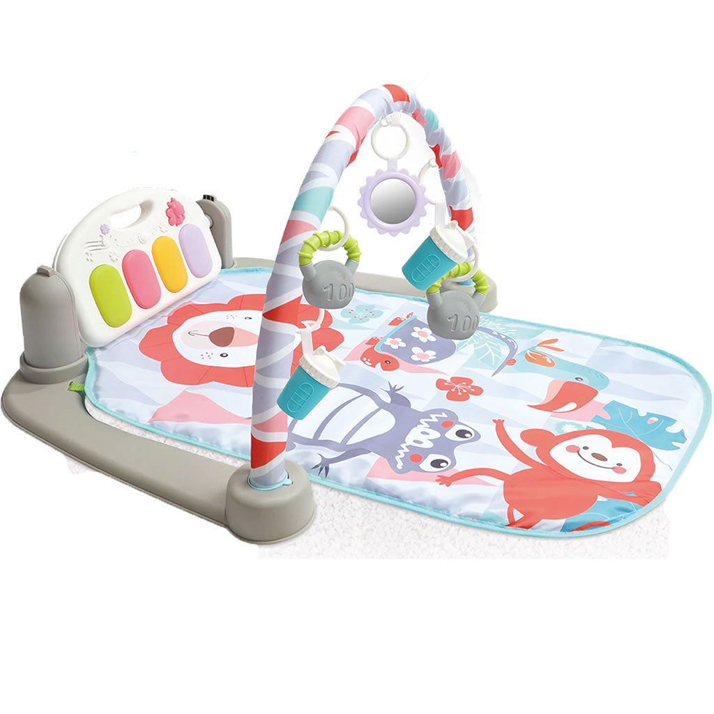 Vendlojë Muzikore për Bebe me Bluetooth, Piano dhe Lodra të Varura – Baby Play Gym