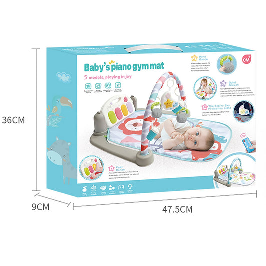 Vendlojë Muzikore për Bebe me Bluetooth, Piano dhe Lodra të Varura – Baby Play Gym