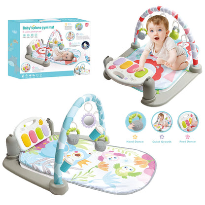 Vendlojë Muzikore për Bebe me Bluetooth, Piano dhe Lodra të Varura – Baby Play Gym