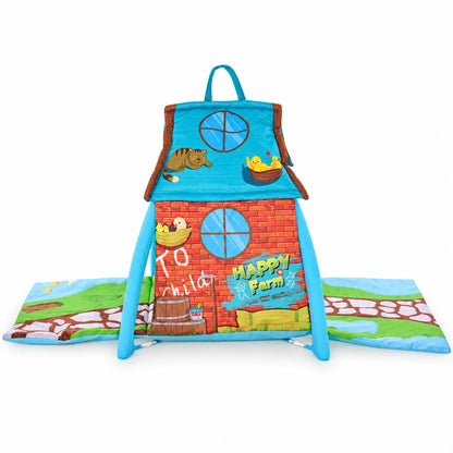 Vendlojë në Formë Shtëpie për Bebe 6+ Muaj, 113 × 56 × 53 cm