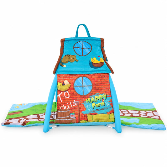 Vendlojë në Formë Shtëpie për Bebe 6+ Muaj, 113 × 56 × 53 cm