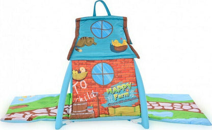 Vendlojë në Formë Shtëpie për Bebe 6+ Muaj, 113 × 56 × 53 cm