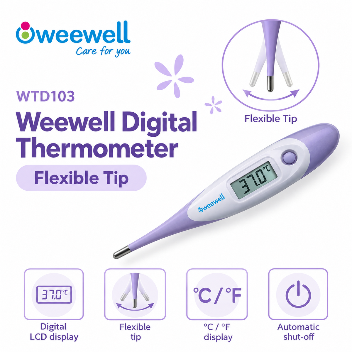 Weewell – Termometër Digjital me Majë Fleksibile
