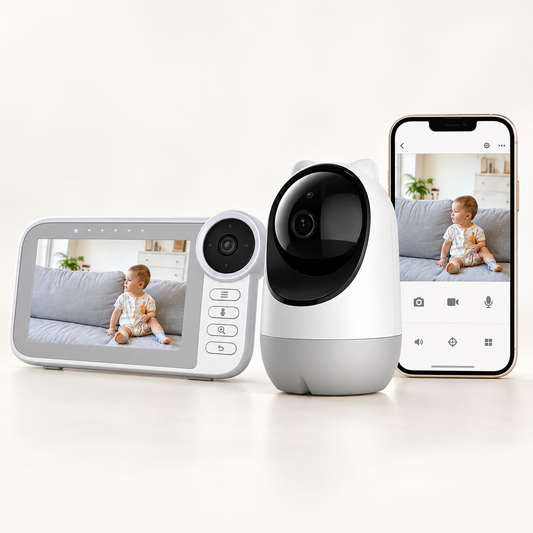 Baby Monitor Smart ZVM853 – Ekran 5″, Lidhje me Telefon dhe Kamerë HD
